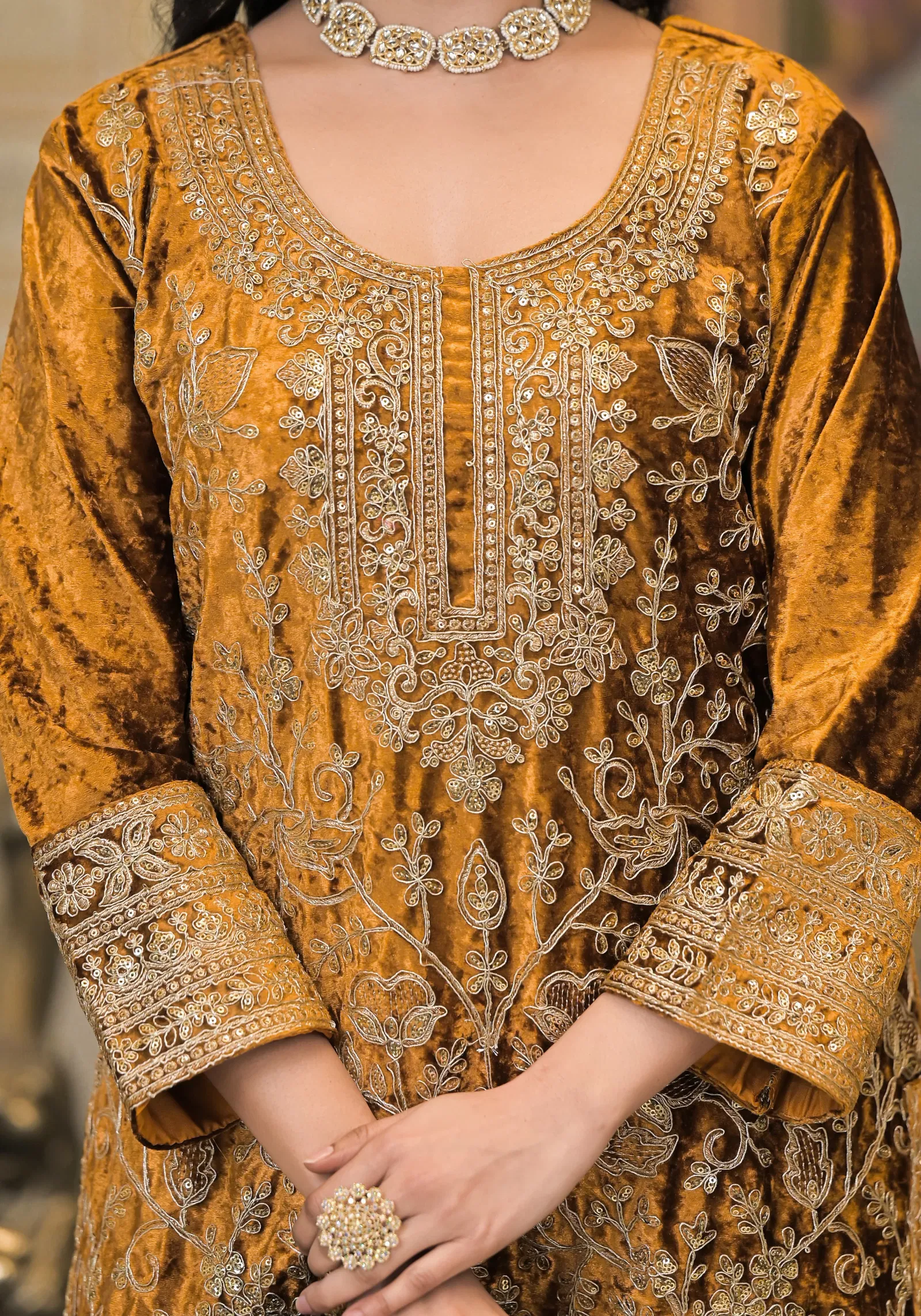 Preet By Afsana Viscose Makhmal Cording Work Readymade Suits Orders In India
